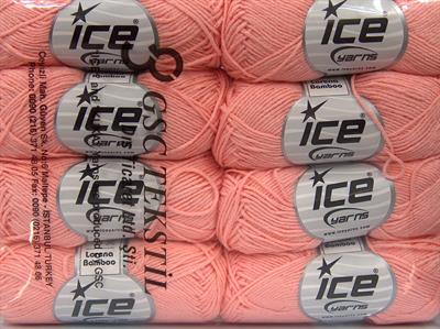 8x50gr. LORENA BAMBOO Akrilik, Bambu Açık Somon Yazlık İplikler, Bambu