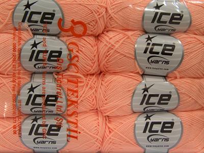 8x50gr. LORENA BAMBOO Akrilik, Bambu Açık Somon Yazlık İplikler, Bambu