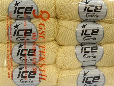 8x50gr. LORENA BAMBOO Akrilik, Bambu Açık Sarı Yazlık İplikler, Bambu