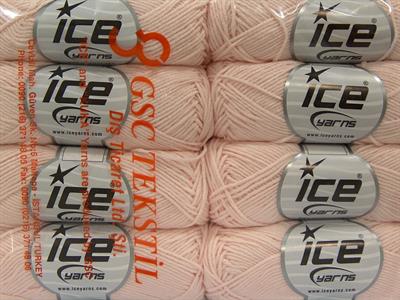 8x50gr. LORENA BAMBOO Akrilik, Bambu Pudra Pembe Yazlık İplikler, Bambu