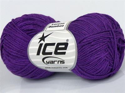 8x50gr. LORENA BAMBOO Akrilik, Bambu Mor Yazlık İplikler, Bambu