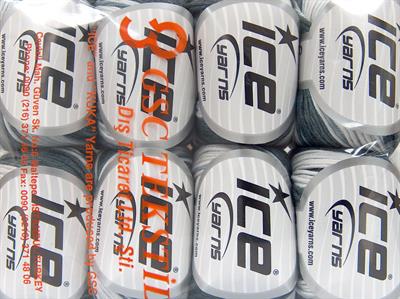 8x50gr. LORENA BATIK DK Pamuk, Akrilik Açık Bej, Gri Tonları Yazlık İplikler, Pamuk, Batik Desenli