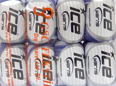 8x50gr. LORENA BATIK DK Pamuk, Akrilik Leylak Tonları Yazlık İplikler, Pamuk, Batik Desenli