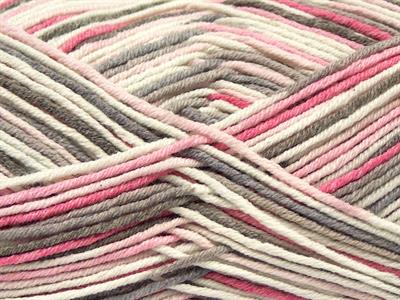 4x100gr. LORENA COLOR Pamuk, Akrilik Pembe, Krem, Deve Tüyü Yazlık İplikler, Pamuk, Batik Desenli