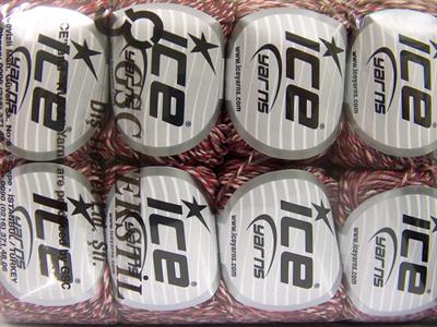 8x50gr. LORENA COLORFUL Akrilik, Pamuk Kahverengi, Beyaz, Kırmızı, Leylak, Maron Yazlık İplikler, Pamuk, Batik Desenli