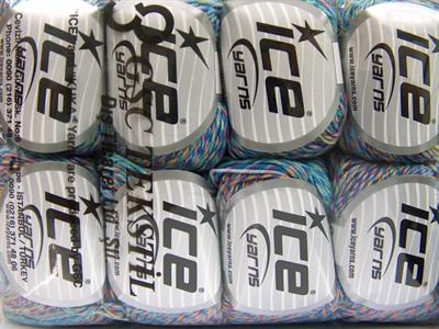 8x50gr. LORENA COLORFUL Akrilik, Pamuk Yeşil, Pembe, Leylak, Sarı, Mavi Tonları Yazlık İplikler, Pamuk, Batik Desenli