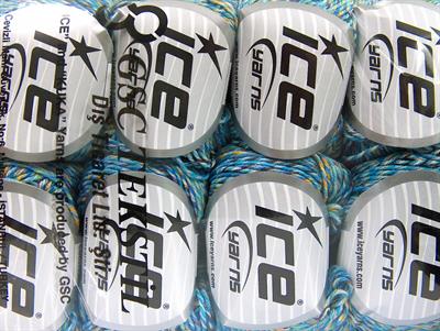 8x50gr. LORENA COLORFUL Akrilik, Pamuk Mor, Turkuaz, Altın, Açık Yeşil Yazlık İplikler, Pamuk, Batik Desenli