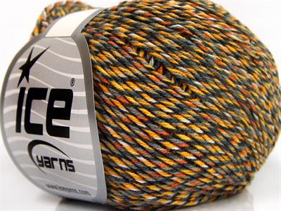 8x50gr. LORENA COLORFUL Akrilik, Pamuk Beyaz, Gri Tonları, Sarı Tonları Yazlık İplikler, Pamuk, Batik Desenli