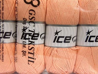 4x100gr. LORENA Pamuk, Akrilik Açık Somon Yazlık İplikler, Pamuk