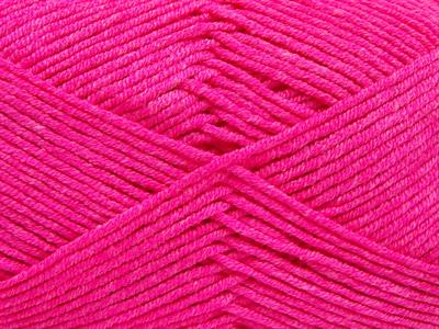 4x100gr. LORENA Pamuk, Akrilik Neon Pembe Yazlık İplikler, Pamuk