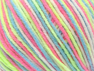 8x50gr. LORENA PASTEL Akrilik, Pamuk Yeşil, Pembe, Mavi, Beyaz, Leylak Yazlık İplikler, Pamuk, Batik Desenli, Akrilik