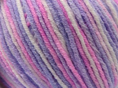 8x50gr. LORENA PASTEL Akrilik, Pamuk Beyaz, Leylak Tonları, Pembe tonları Yazlık İplikler, Pamuk, Batik Desenli, Akrilik