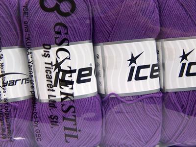 4x100gr. LORENA Pamuk, Akrilik Mor Yazlık İplikler, Pamuk