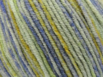 8x50gr. LORENA SPLASH Akrilik, Pamuk Mavi, Sarı, Yeşil Tonları Yazlık İplikler, Pamuk, Batik Desenli, Akrilik