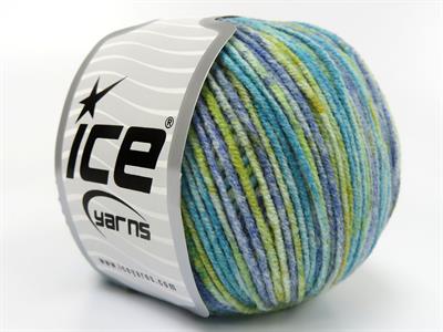 8x50gr. LORENA SPLASH Akrilik, Pamuk Yeşil, Mavi, Turkuaz, Sarı Yazlık İplikler, Pamuk, Batik Desenli, Akrilik