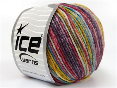 8x50gr. LORENA SPLASH Akrilik, Pamuk Yeşil, Mor, Turkuaz, Bordo, Altın Yazlık İplikler, Pamuk, Batik Desenli, Akrilik