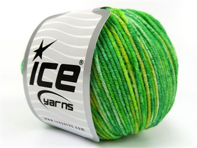 8x50gr. LORENA SPLASH Akrilik, Pamuk Yeşil Tonları, Sarı Tonları Yazlık İplikler, Pamuk, Batik Desenli, Akrilik