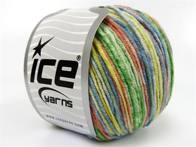 8x50gr. LORENA SPLASH Akrilik, Pamuk Gökkuşağı Yazlık İplikler, Pamuk, Batik Desenli, Akrilik