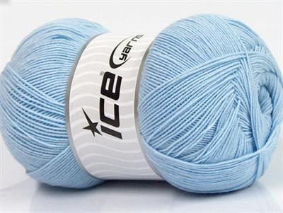 4x100gr. LORENA SUPERFINE Akrilik, Pamuk Bebe Mavisi Çok İnce, Yazlık İplikler, Pamuk