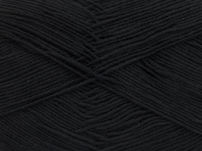 4x100gr. LORENA SUPERFINE Akrilik, Pamuk Siyah Çok İnce, Yazlık İplikler, Pamuk