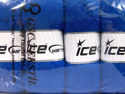 4x100gr. LORENA SUPERFINE Akrilik, Pamuk Mavi Çok İnce, Yazlık İplikler, Pamuk