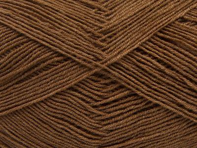 Lot of 4 x 100gr Skeins Ice Yarns LORENA SUPERFINE (55% Cotton) Yarn Brown