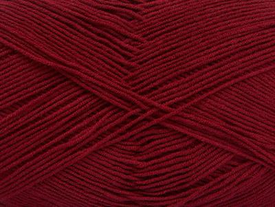 4x100gr. LORENA SUPERFINE Akrilik, Pamuk Bordo Çok İnce, Yazlık İplikler, Pamuk