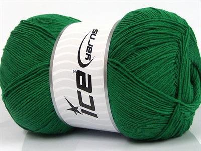 4x100gr. LORENA SUPERFINE Akrilik, Pamuk Koyu yeşil Çok İnce, Yazlık İplikler, Pamuk