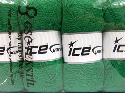 4x100gr. LORENA SUPERFINE Akrilik, Pamuk Koyu yeşil Çok İnce, Yazlık İplikler, Pamuk