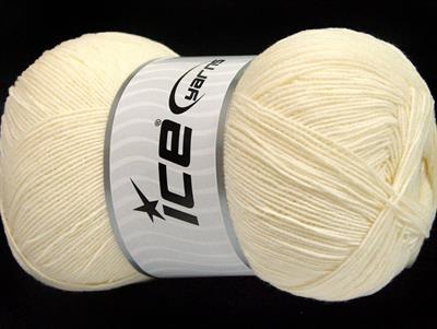 4x100gr. LORENA SUPERFINE Akrilik, Pamuk Ekru Çok İnce, Yazlık İplikler, Pamuk