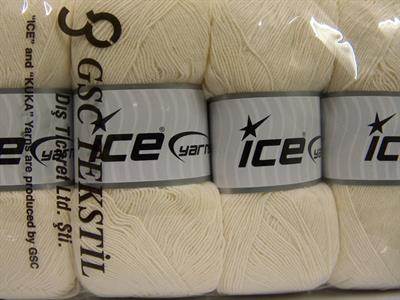 4x100gr. LORENA SUPERFINE Akrilik, Pamuk Ekru Çok İnce, Yazlık İplikler, Pamuk