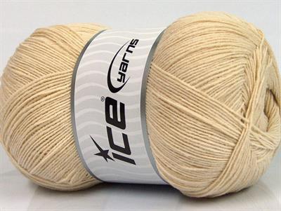 4x100gr. LORENA SUPERFINE Akrilik, Pamuk Açık Bej Çok İnce, Yazlık İplikler, Pamuk