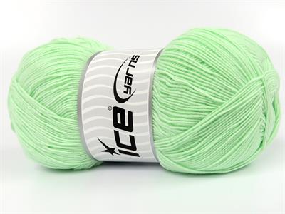 Lot of 4 x 100gr Skeins Ice Yarns LORENA SUPERFINE (55% Cotton) Yarn Mint Green