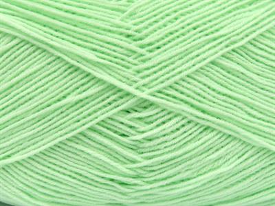 Lot of 4 x 100gr Skeins Ice Yarns LORENA SUPERFINE (55% Cotton) Yarn Mint Green