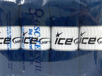 4x100gr. LORENA SUPERFINE Akrilik, Pamuk lacivert Çok İnce, Yazlık İplikler, Pamuk