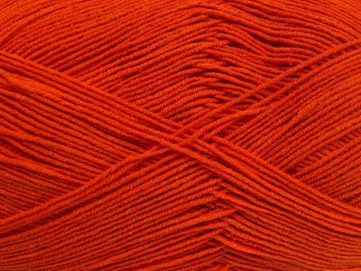 4x100gr. LORENA SUPERFINE Akrilik, Pamuk Turuncu Çok İnce, Yazlık İplikler, Pamuk