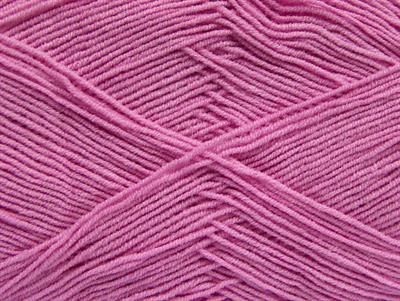 Lot of 4 x 100gr Skeins Ice Yarns LORENA SUPERFINE (55% Cotton) Yarn Pink