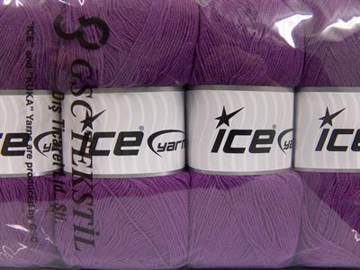 4x100gr. LORENA SUPERFINE Akrilik, Pamuk Mor Çok İnce, Yazlık İplikler, Pamuk