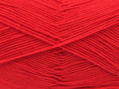 Lot of 4 x 100gr Skeins Ice Yarns LORENA SUPERFINE (55% Cotton) Yarn Red