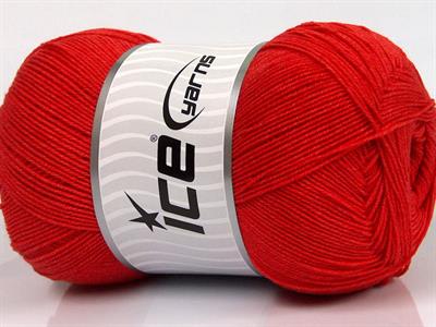 4x100gr. LORENA SUPERFINE Akrilik, Pamuk Kırmızı Çok İnce, Yazlık İplikler, Pamuk