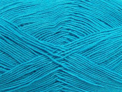 4x100gr. LORENA SUPERFINE Akrilik, Pamuk Turkuaz Çok İnce, Yazlık İplikler, Pamuk