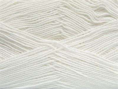 Lot of 4 x 100gr Skeins Ice Yarns LORENA SUPERFINE (55% Cotton) Yarn White