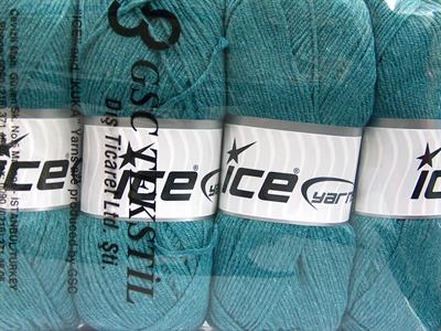 4x100gr. LORENA Pamuk, Akrilik Turkuaz Yazlık İplikler, Pamuk