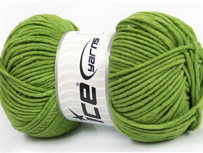 4x100gr. LORENA WORSTED Akrilik, Pamuk Yeşil Yazlık İplikler, Pamuk, Worsted