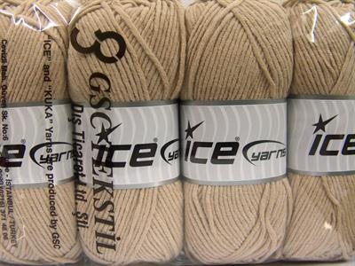 4x100gr. LORENA WORSTED Akrilik, Pamuk Bej Yazlık İplikler, Pamuk, Worsted