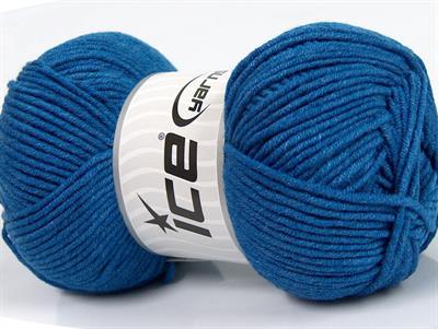 4x100gr. LORENA WORSTED Akrilik, Pamuk Mavi Yazlık İplikler, Pamuk, Worsted
