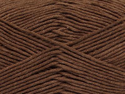 4x100gr. LORENA WORSTED Akrilik, Pamuk Kahverengi Yazlık İplikler, Pamuk, Worsted