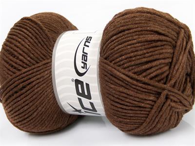 4x100gr. LORENA WORSTED Akrilik, Pamuk Kahverengi Yazlık İplikler, Pamuk, Worsted