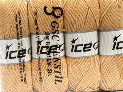 4x100gr. LORENA WORSTED Akrilik, Pamuk Cafe Latte  Yazlık İplikler, Pamuk, Worsted