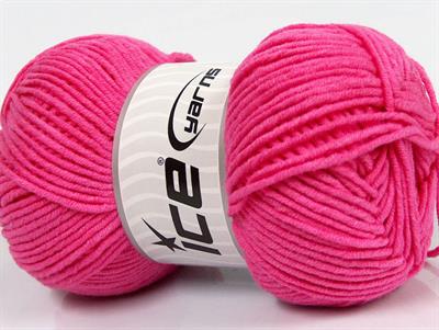 4x100gr. LORENA WORSTED Akrilik, Pamuk Şeker pembe Yazlık İplikler, Pamuk, Worsted